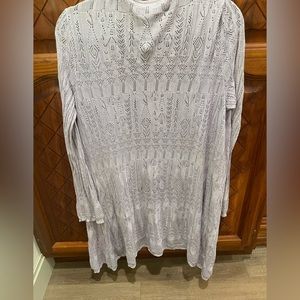 J jill crocheted long sweater